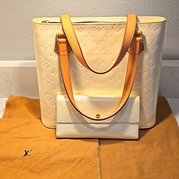 Set! Louis Vuitton Houston Vernes Tote Yellow with Matching Wallet - Picture 1 of 11